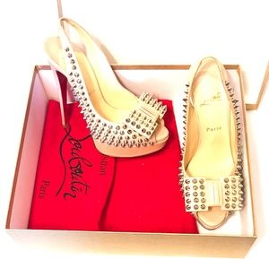 Christian Louboutin stud slingback heel red bottom